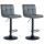2er Set Barhocker HLO-CP289 Samt schwarz ~ dunkelgrau
