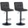 2er Set Barhocker HLO-CP289 Samt schwarz ~ schwarz
