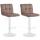 2er Set Barhocker HLO-CP289 Samt wei ~ braun