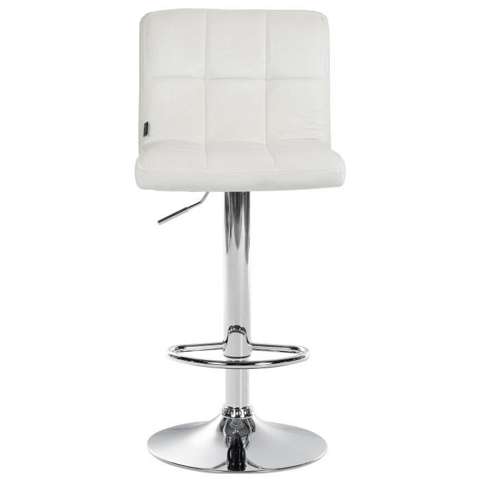 2er Set Barhocker HLO-CP289 Samt chrom ~ creme