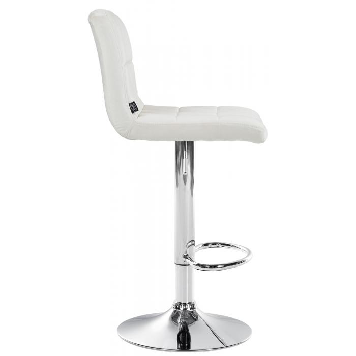 2er Set Barhocker HLO-CP289 Samt chrom ~ creme