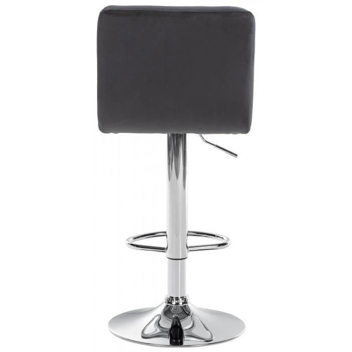 2er Set Barhocker HLO-CP289 Samt chrom ~ schwarz