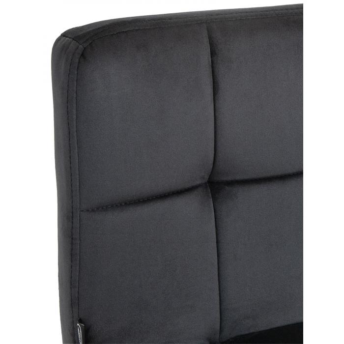 2er Set Barhocker HLO-CP289 Samt chrom ~ schwarz