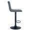 2er Set Barhocker HLO-CP289 Samt schwarz ~ dunkelgrau