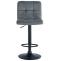 2er Set Barhocker HLO-CP289 Samt schwarz ~ dunkelgrau