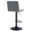 2er Set Barhocker HLO-CP289 Samt schwarz ~ dunkelgrau