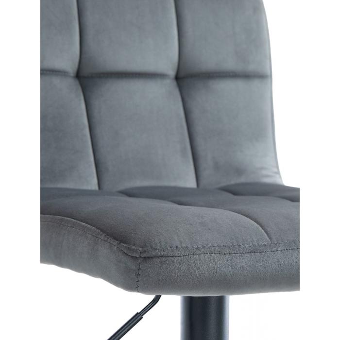 2er Set Barhocker HLO-CP289 Samt schwarz ~ dunkelgrau