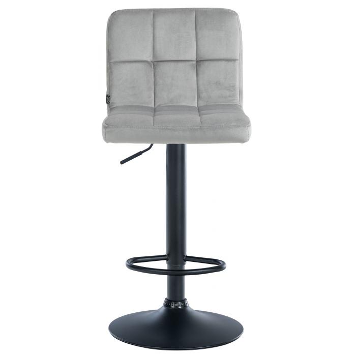 2er Set Barhocker HLO-CP289 Samt schwarz ~ grau