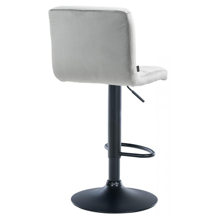 2er Set Barhocker HLO-CP289 Samt schwarz ~ grau