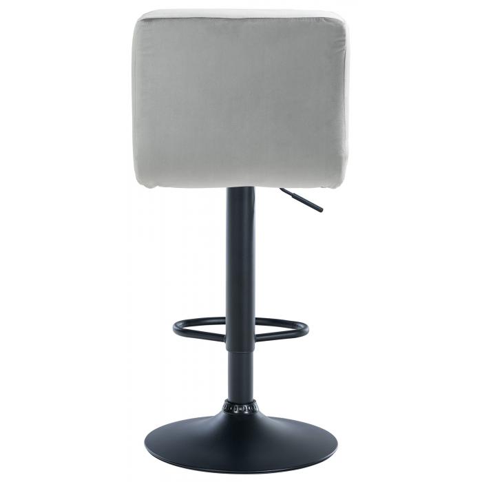 2er Set Barhocker HLO-CP289 Samt schwarz ~ grau