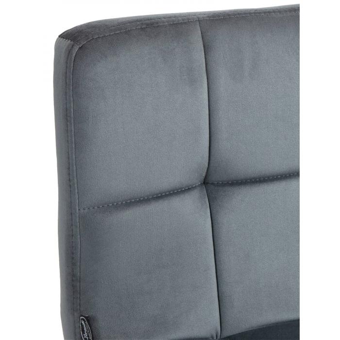 2er Set Barhocker HLO-CP289 Samt wei ~ dunkelgrau