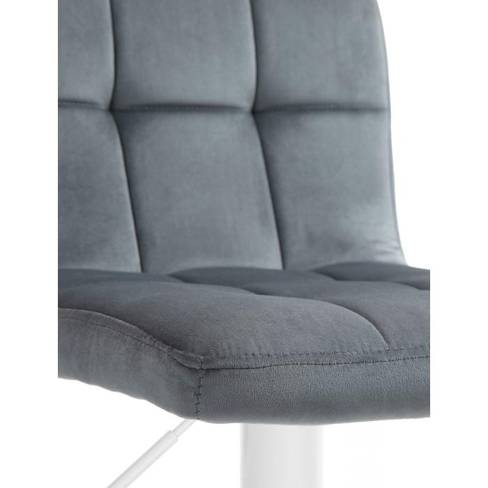 2er Set Barhocker HLO-CP289 Samt wei ~ dunkelgrau