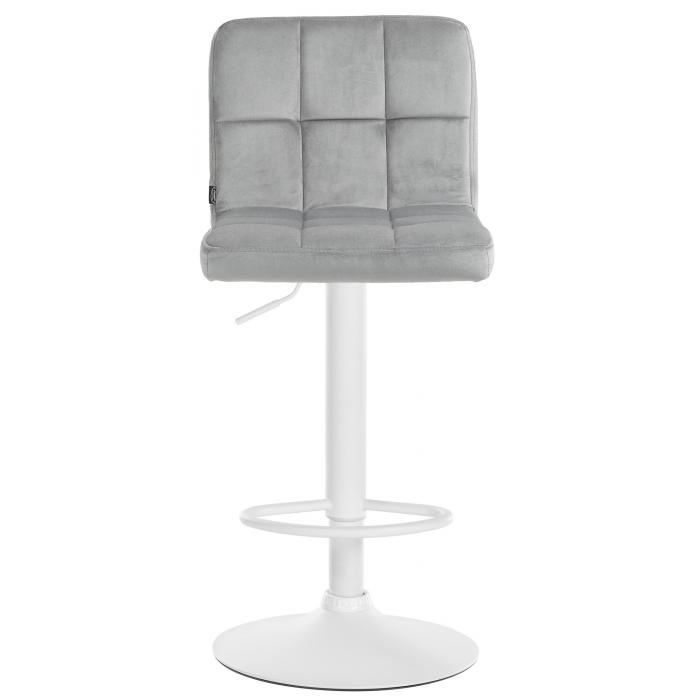 2er Set Barhocker HLO-CP289 Samt wei ~ grau