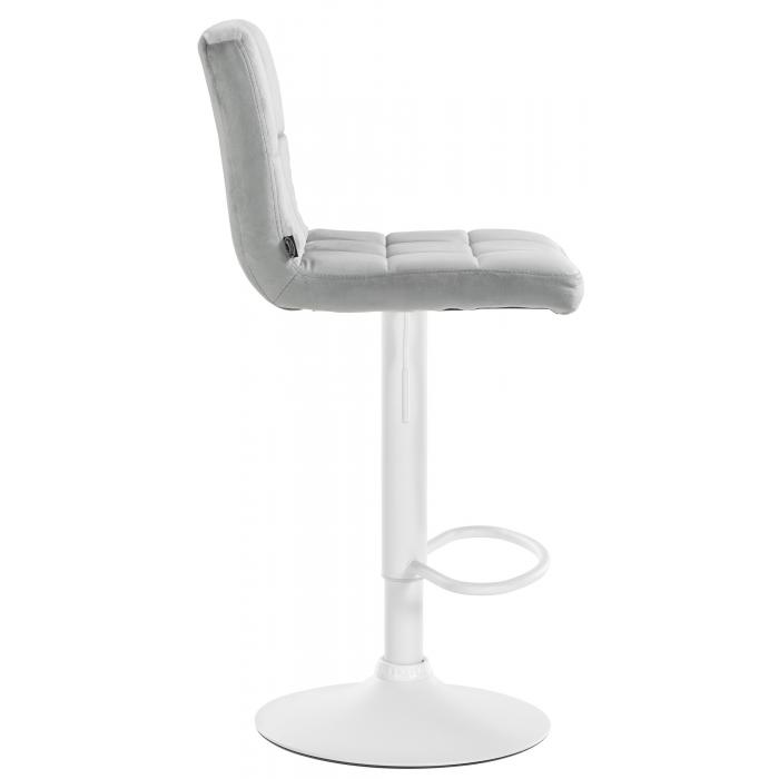 2er Set Barhocker HLO-CP289 Samt wei ~ grau