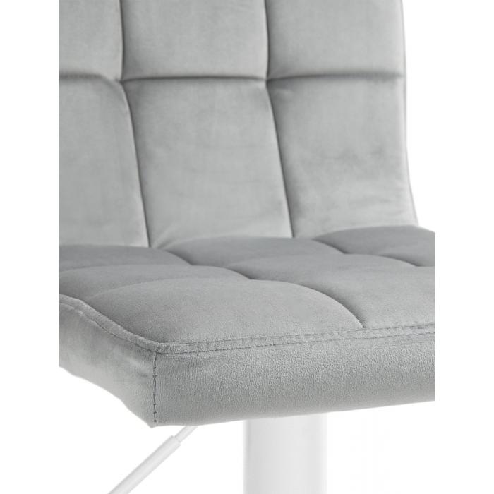 2er Set Barhocker HLO-CP289 Samt wei ~ grau