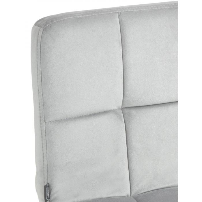 2er Set Barhocker HLO-CP289 Samt wei ~ grau
