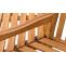 Baumbank HLO-CP25 mit Armlehne halbrund 200 cm ~ teak