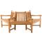 Baumbank HLO-CP25 mit Armlehne halbrund 200 cm ~ teak