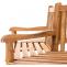 Baumbank HLO-CP25 mit Armlehne halbrund 200 cm ~ teak