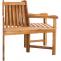 Baumbank HLO-CP25 mit Armlehne halbrund 200 cm ~ teak