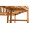 Baumbank HLO-CP25 mit Armlehne halbrund 200 cm ~ teak