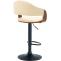 2er Set Barhocker HLO-CP283 Kunstleder schwarz ~ walnuss/creme