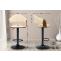 2er Set Barhocker HLO-CP283 Kunstleder schwarz ~ walnuss/creme