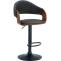 2er Set Barhocker HLO-CP283 Kunstleder schwarz ~ walnuss/schwarz