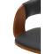 2er Set Barhocker HLO-CP283 Kunstleder chrom ~ walnuss/schwarz