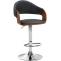 2er Set Barhocker HLO-CP283 Kunstleder chrom ~ walnuss/schwarz