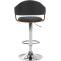 2er Set Barhocker HLO-CP283 Kunstleder chrom ~ walnuss/schwarz