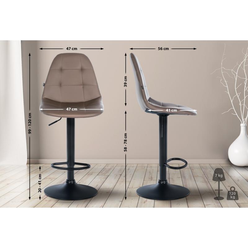 Barhocker HLO-CP316 Kunstleder B ~ braun