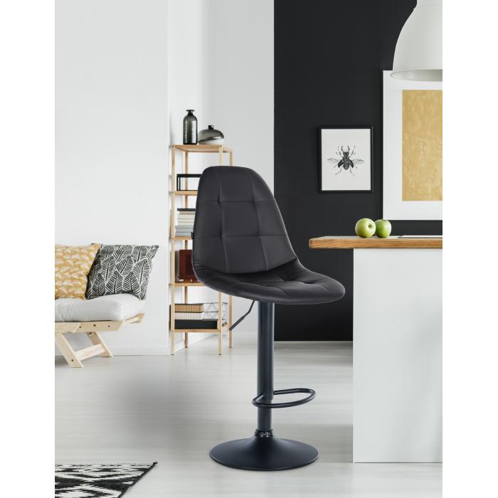 Barhocker HLO-CP316 Kunstleder B ~ schwarz