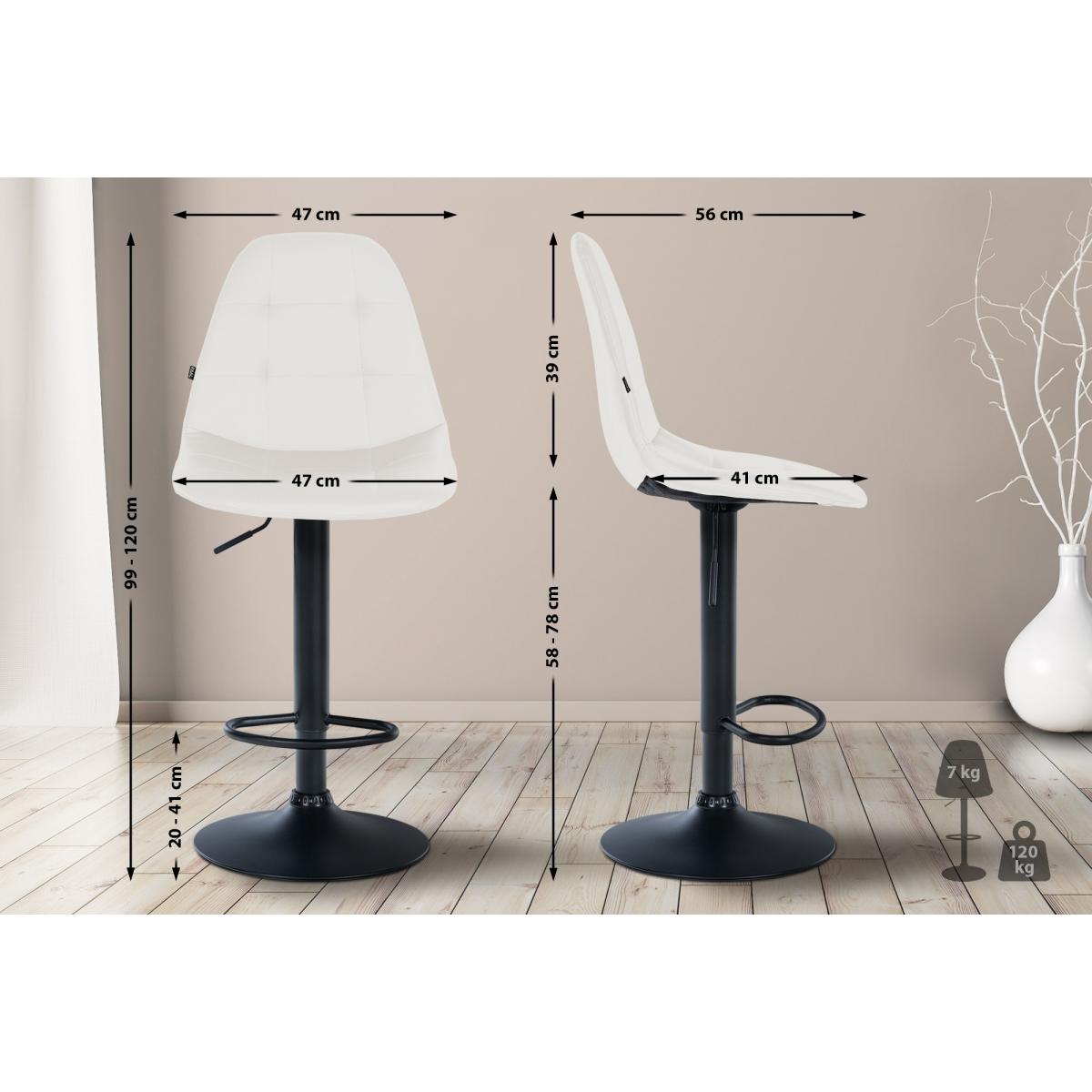 Barhocker HLO-CP316 Kunstleder B ~ wei