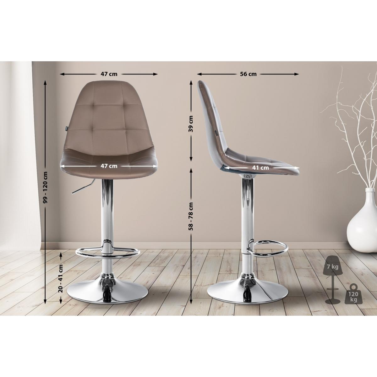 Barhocker HLO-CP316 Kunstleder C ~ braun