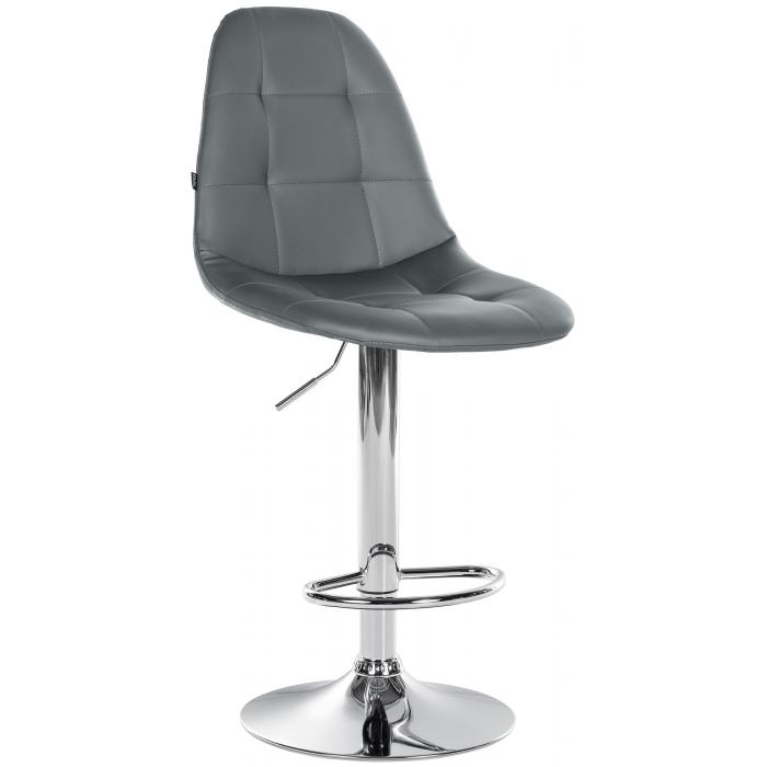 Barhocker HLO-CP316 Kunstleder C ~ grau