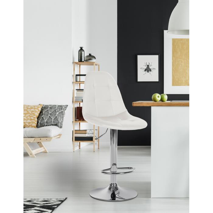 Barhocker HLO-CP316 Kunstleder C ~ wei