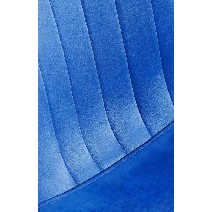 4er Set Esszimmerstuhl HLO-CP33 Samt ~ blau