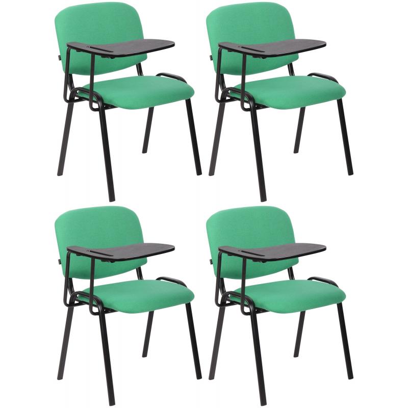 4er Set Sthle HLO-CP50 mit Klapptisch Stoff ~ grn