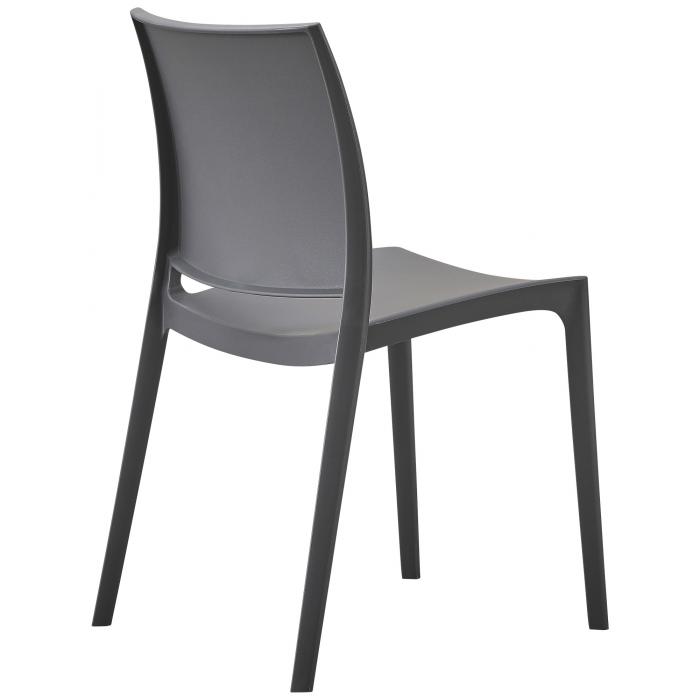 2er Set Stuhl HLO-CP116 ~ dunkelgrau