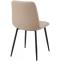 4er Set Esszimmerstuhl HLO-CP11 Kunstleder ~ taupe