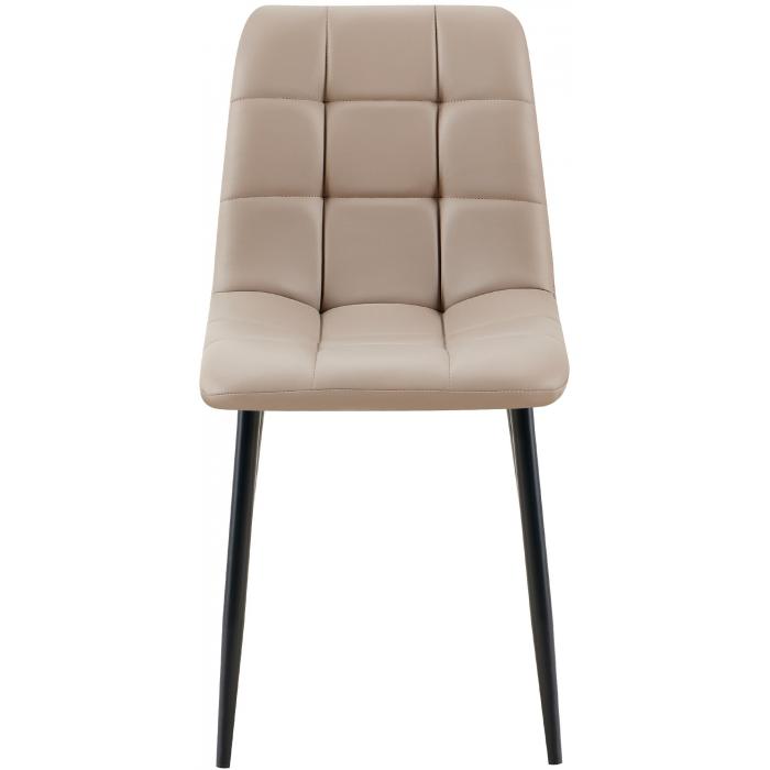 4er Set Esszimmerstuhl HLO-CP11 Kunstleder ~ taupe