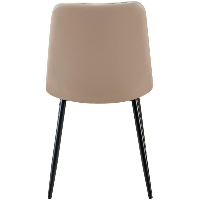 4er Set Esszimmerstuhl HLO-CP11 Kunstleder ~ taupe
