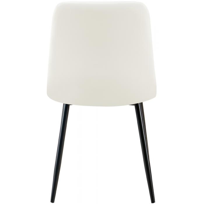 4er Set Esszimmerstuhl HLO-CP11 Kunstleder ~ wei
