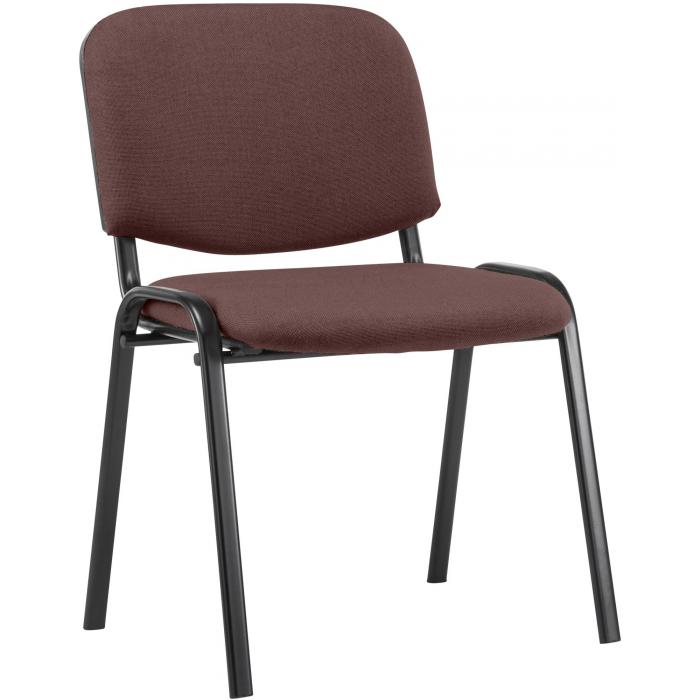 Besucherstuhl HLO-CP111 Stoff ~ braun