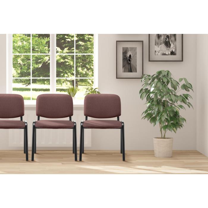 Besucherstuhl HLO-CP111 Stoff ~ braun
