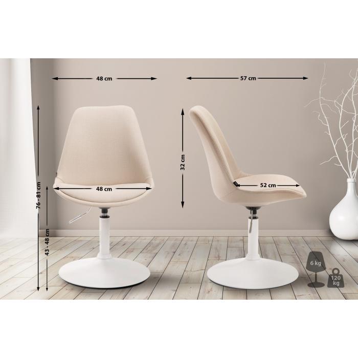 Stuhl HLO-CP46 W Stoff ~ creme