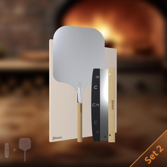 Pizzastein Set HLO-CP13 2 ~ wei