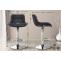 Barhocker HLO-CP302 Kunstleder chrom ~ schwarz