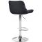 Barhocker HLO-CP302 Kunstleder chrom ~ schwarz